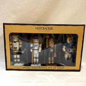 Nutcracker Village Set of 4 Sport Wooden Ornaments New in Box